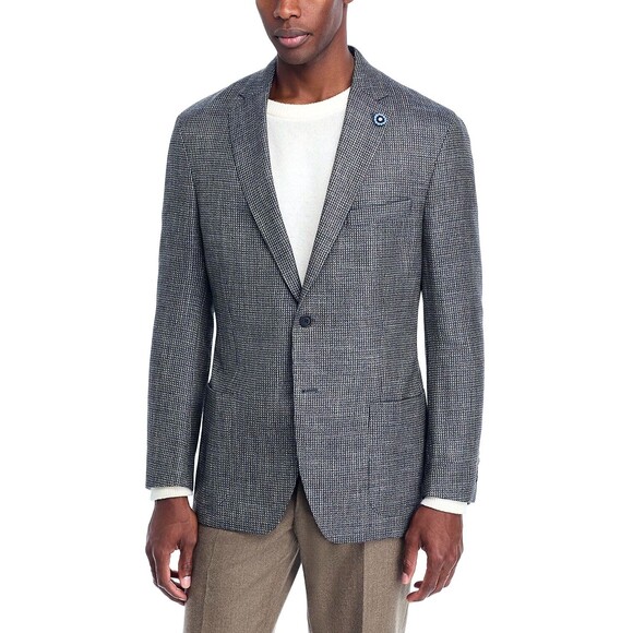 Hart Schaffner Marx Men's New York Soft Weave Sport Coat Light Grey SZ4048 $648